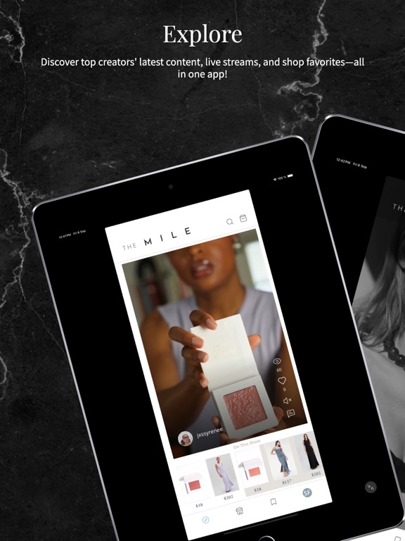 The Mile iPad screenshot 1 - Shopping app