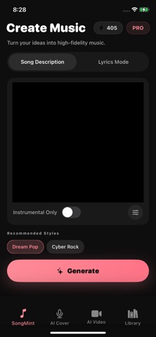 SongMint: AI Music Generator iPhone screenshot