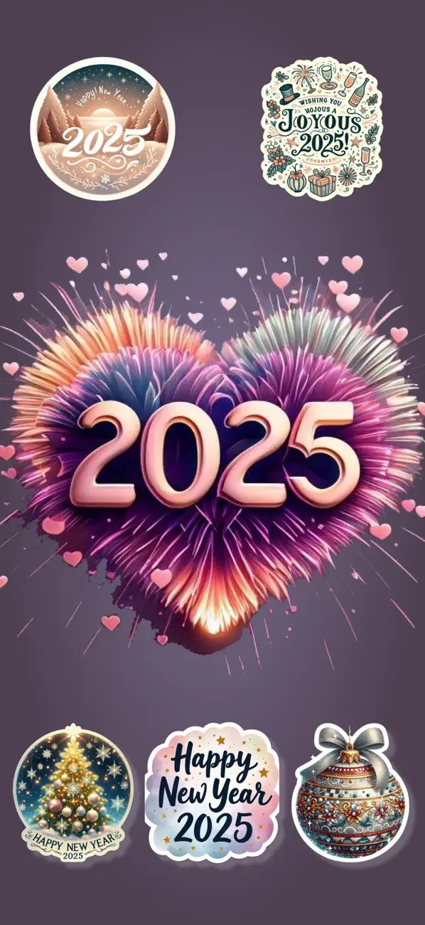Screenshot #1 pour New Year 2025 Stickers