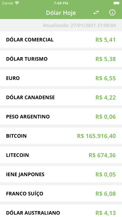 Dolar Hoje Screenshot
