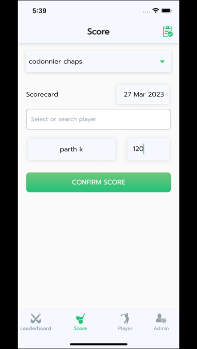 Golf&Scores Screenshot