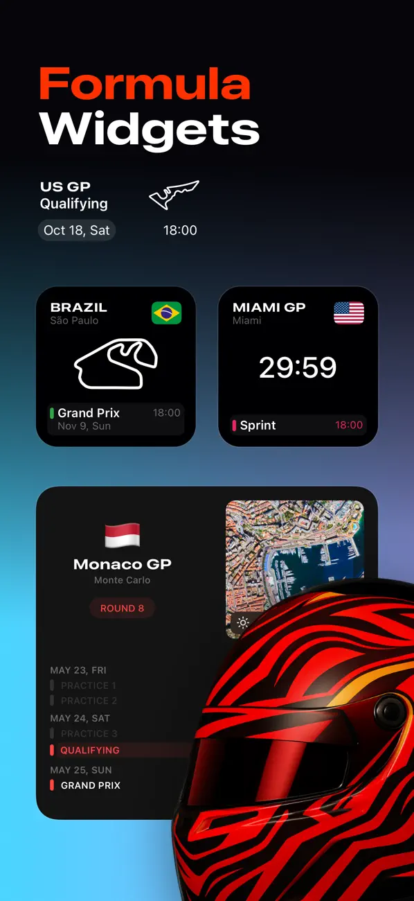 #1. RaceWeek: Formula Widgets (iOS) By: Philip Kuklis