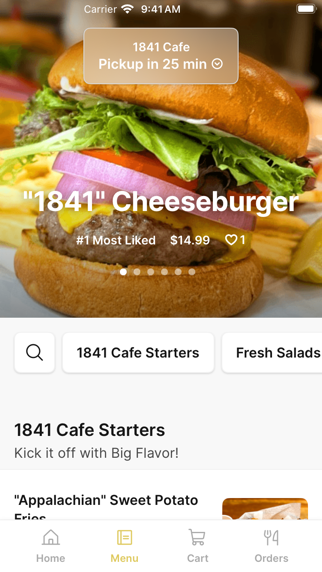 1841 Cafe app screenshot 2