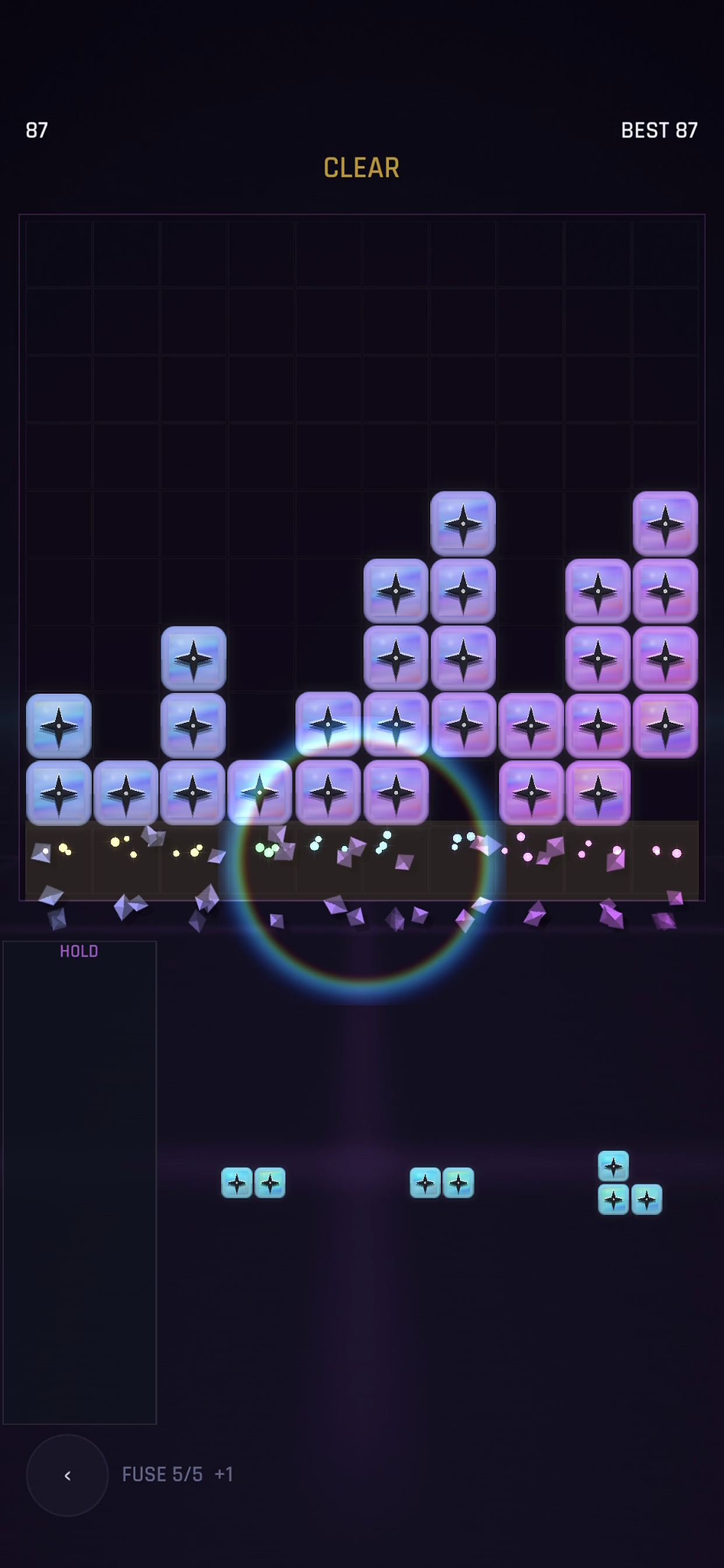 Blockfall: Neon Drop screenshot 3