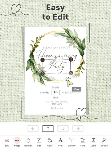 Invitation Card Maker, RSVP iPad screenshot 8