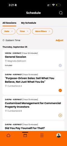PMI Events screenshot