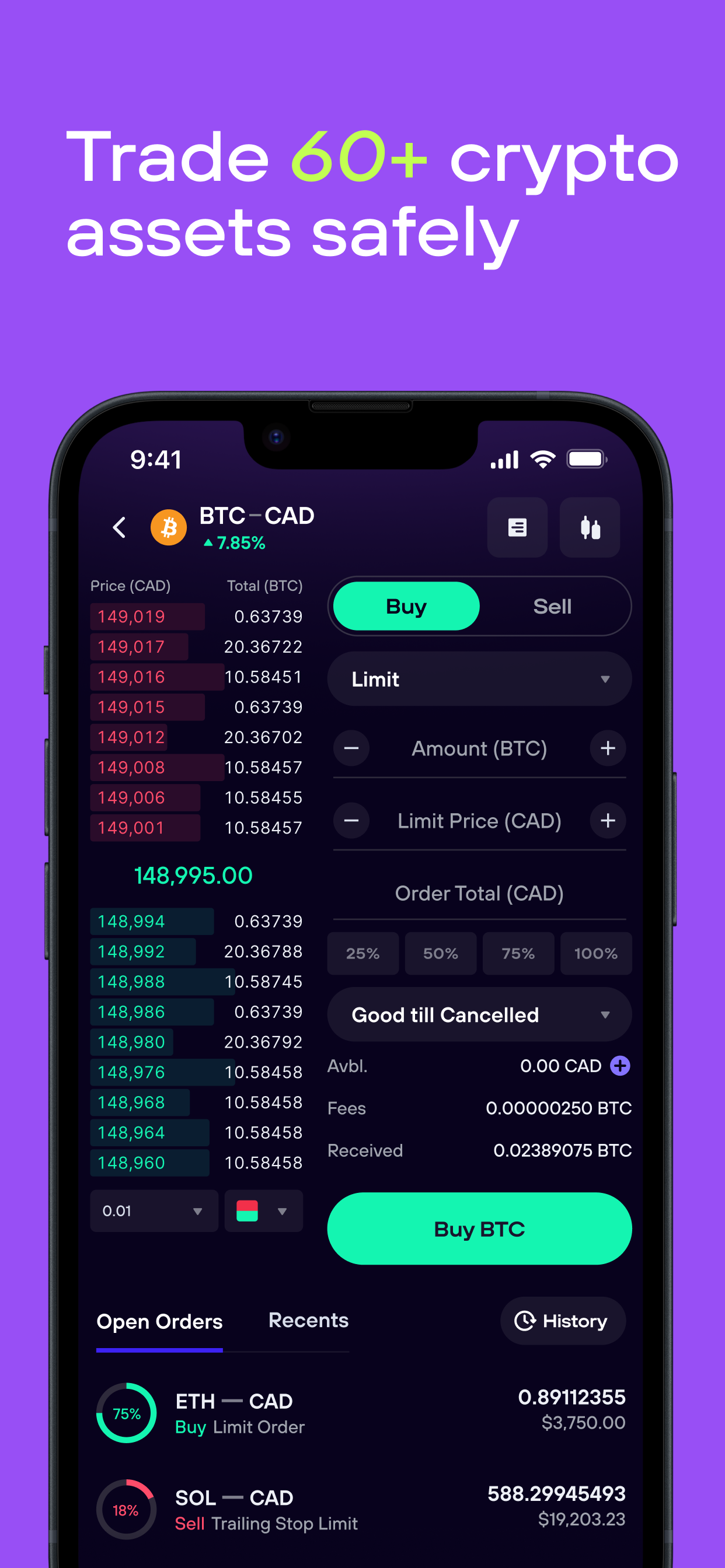 Ndax: Crypto Trading & Wallet screenshot 4
