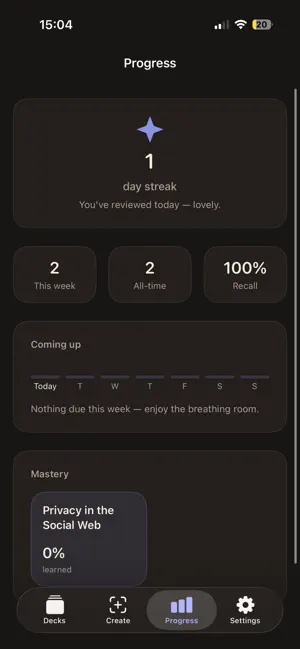 Recall: AI Private Study Cards screenshot 3