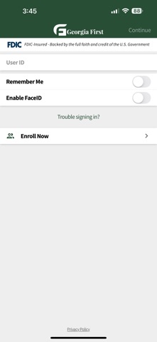 Georgia First Bank app screenshot 3