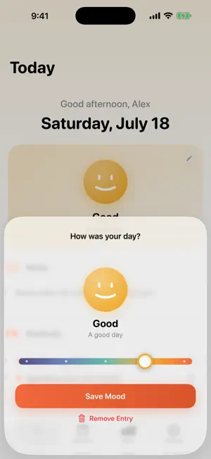 Daily Hue: Mood Tracker screenshot 1