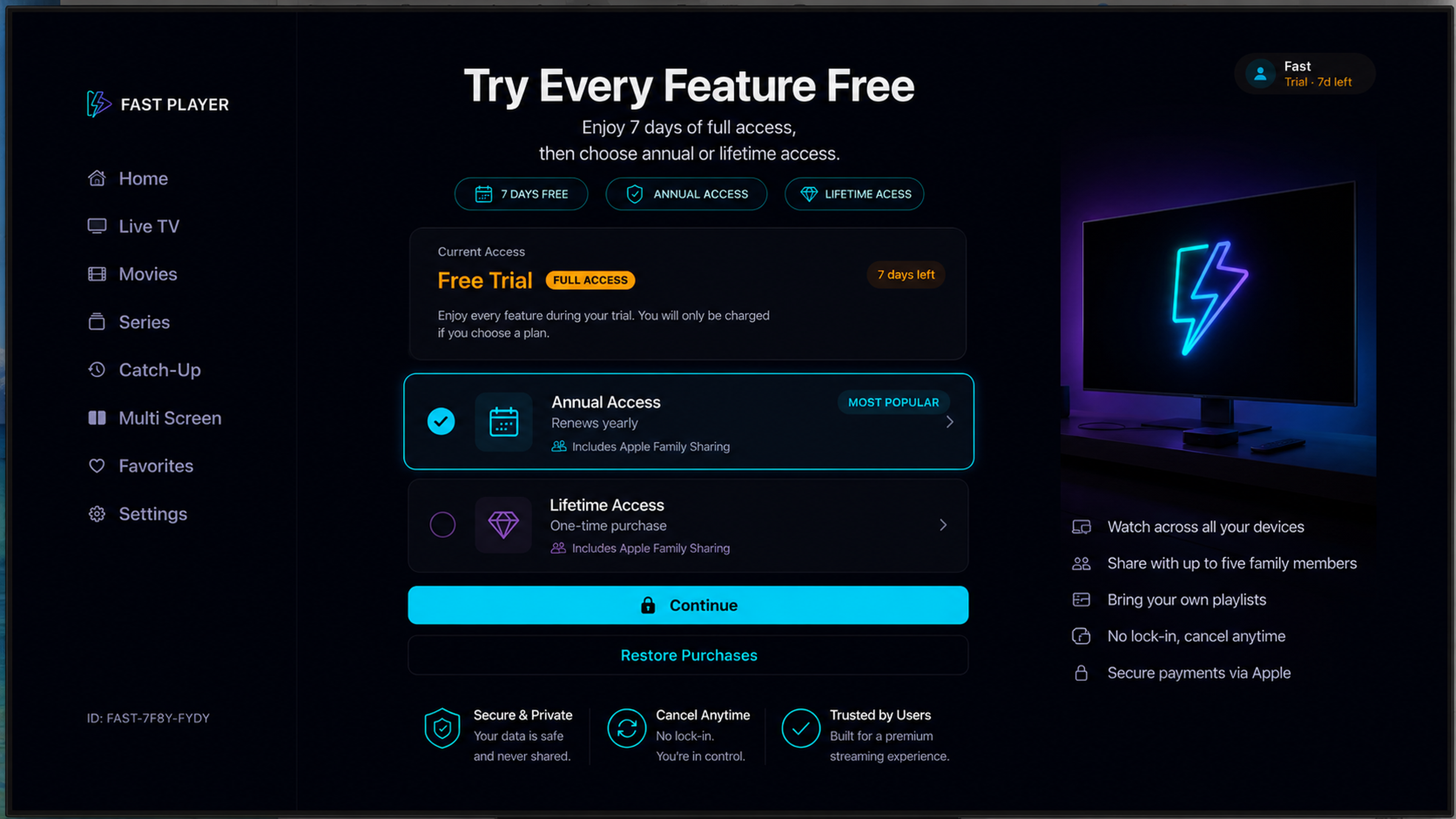 Fast IPTV Player screenshot 30