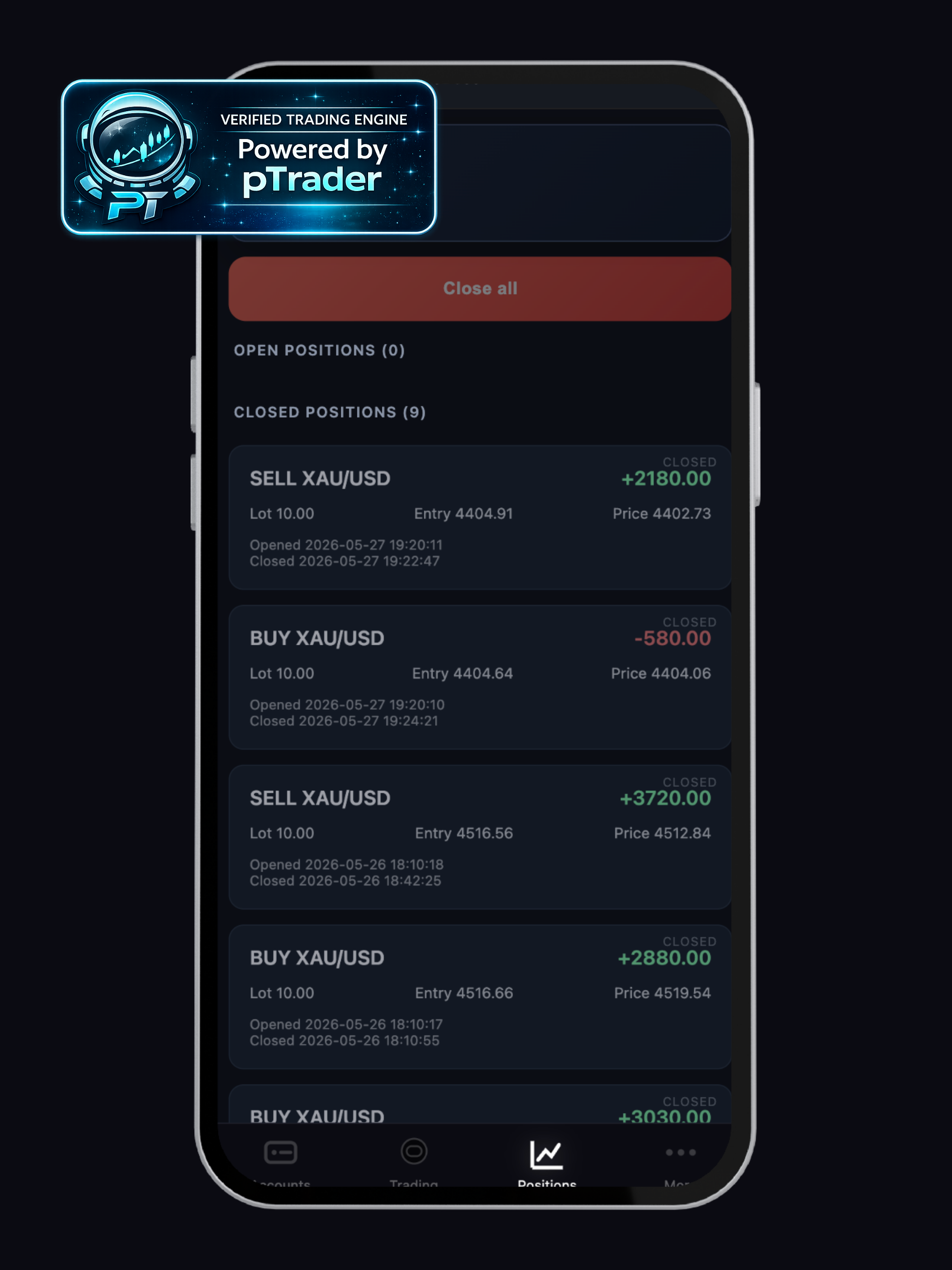 PTrader terminal screenshot 4