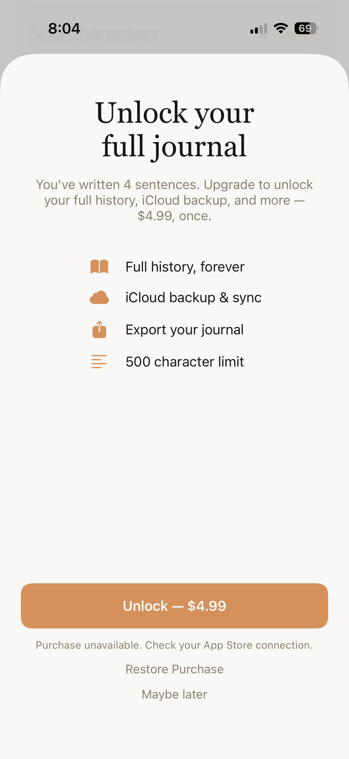 One Sentence a Day Journal screenshot 5