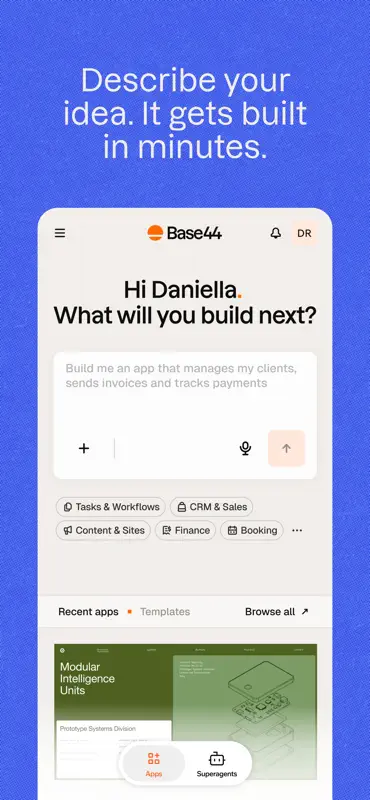Base44: Build with AI screenshot 2 of 8