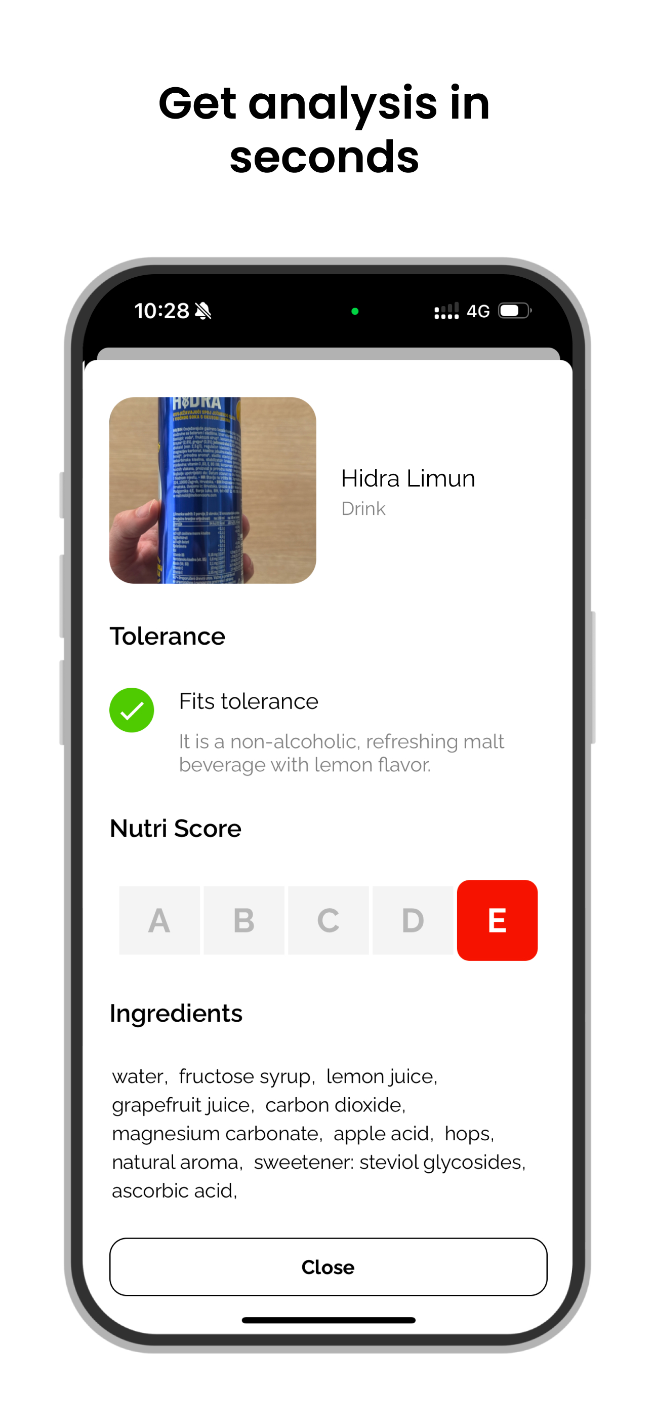 Nutrime: Food Scanner screenshot 4