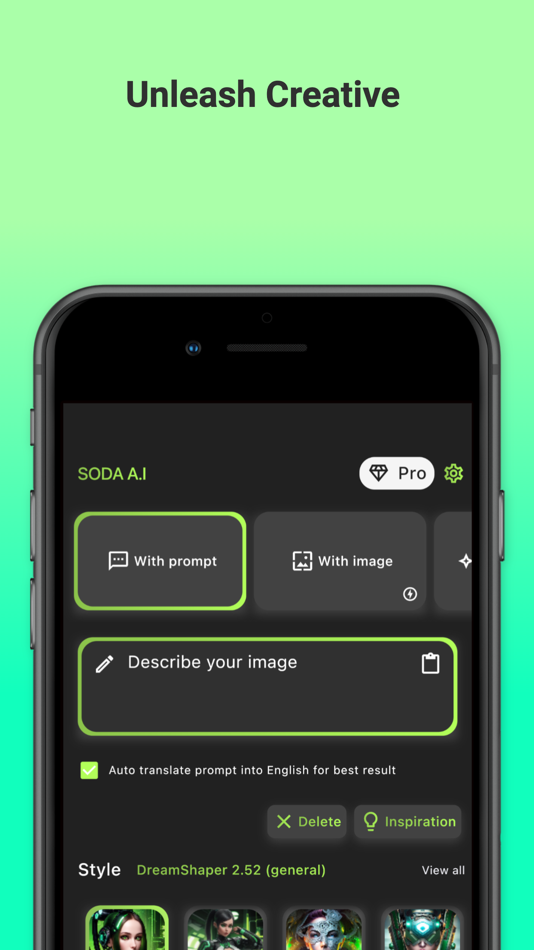#1. SODA AI Art Unleash Creativity (iOS) بواسطة: Phuong Thao Cao
