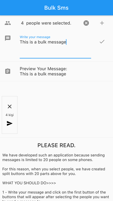 Screenshot #1 pour Toplu Mesaj Gönderme Sms