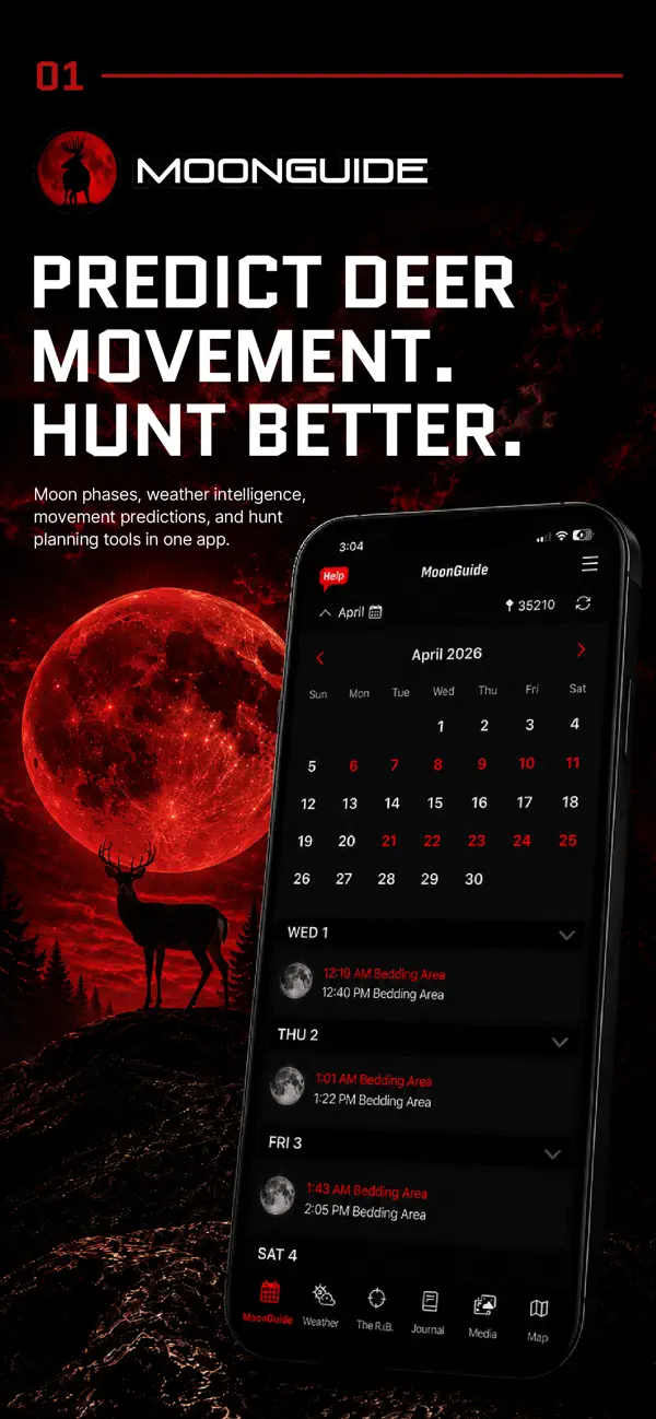 Screenshot #1 pour Deer Hunters MoonGuide 3.0