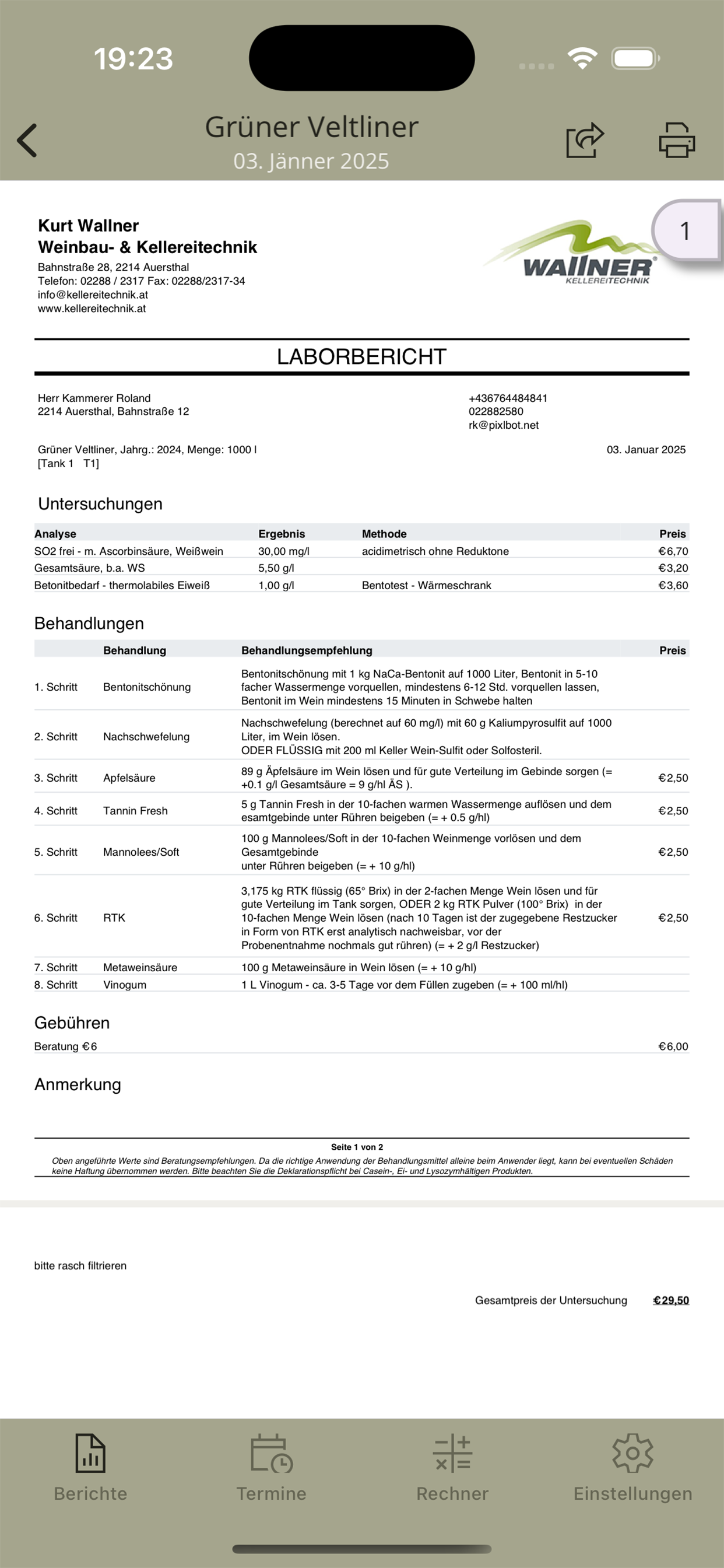 Weinlabor Wallner screenshot 4
