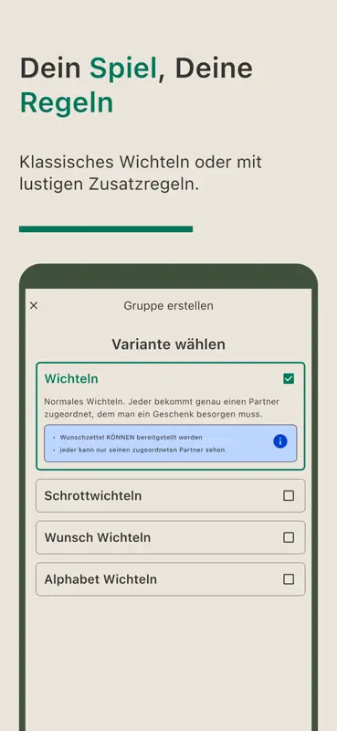 Wichteln Helfer App screenshot 2 of 5
