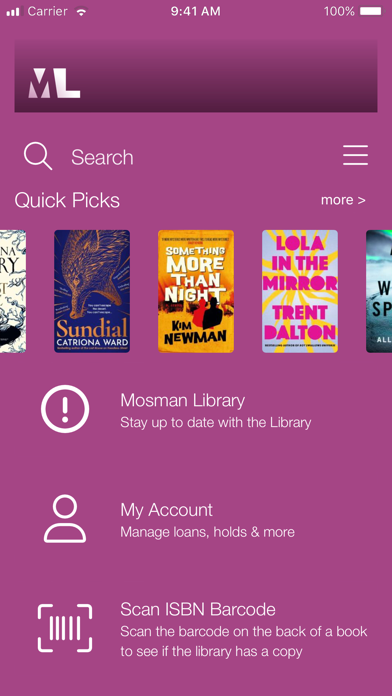 Mosman Library Service Screenshot