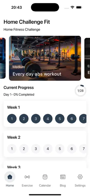 Home Challenge Fit iPhone screenshot 1