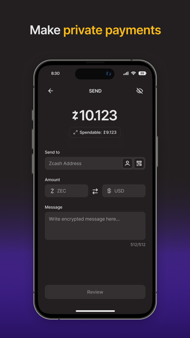 Screenshot 3 of Zashi: Zcash Wallet App