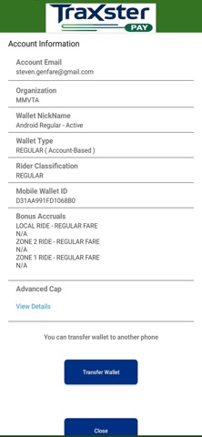 TraXster Pay iPhone screenshot