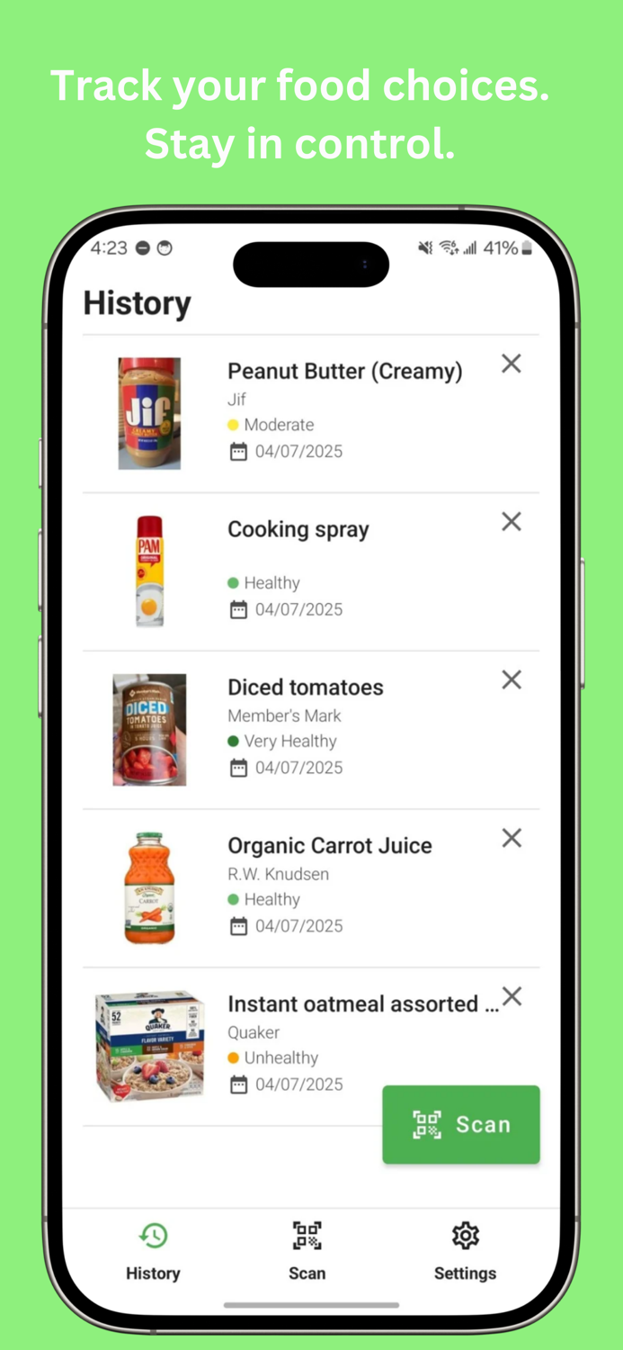 Okra Food Nutrition Scanner