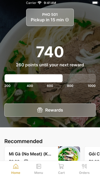 Pho 501 iPhone screenshot 1 - Food & Drink app