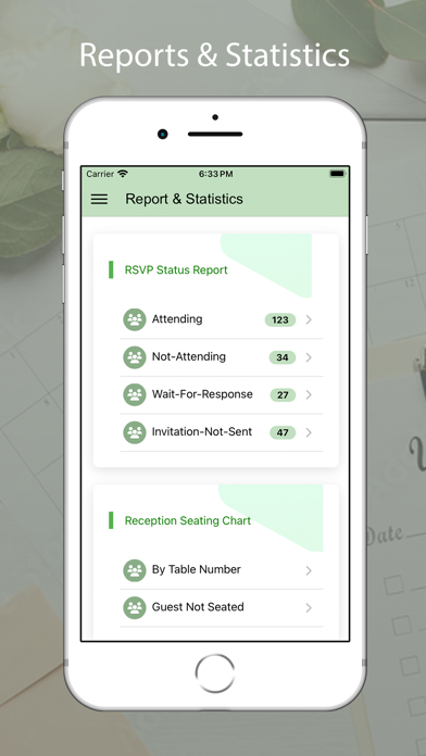 Wedding RSVP & Planner Tools Screenshot
