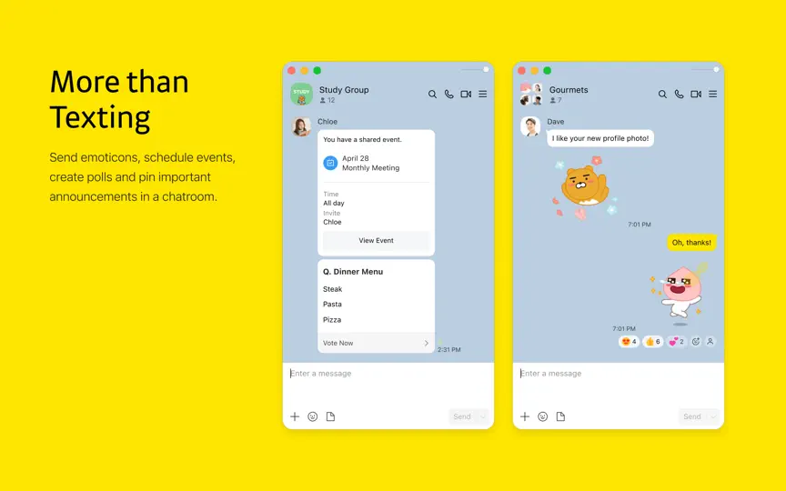 Скриншот KakaoTalk на iPhone 2