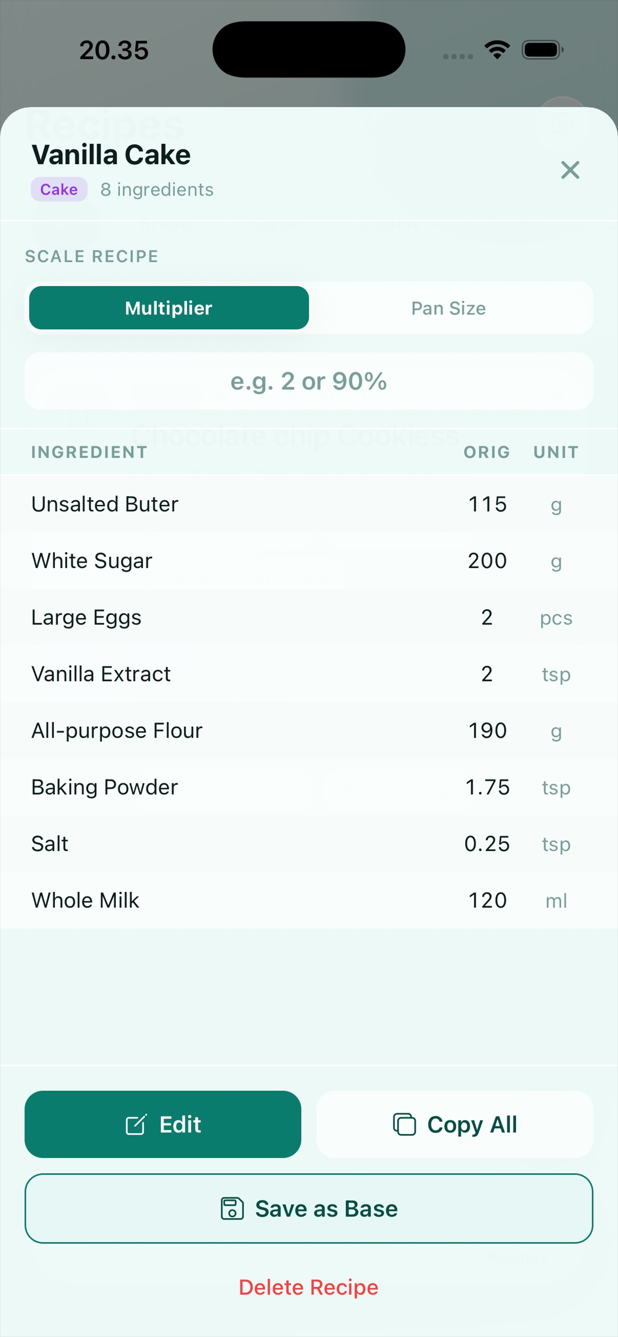 Crumbs - Baking Converter