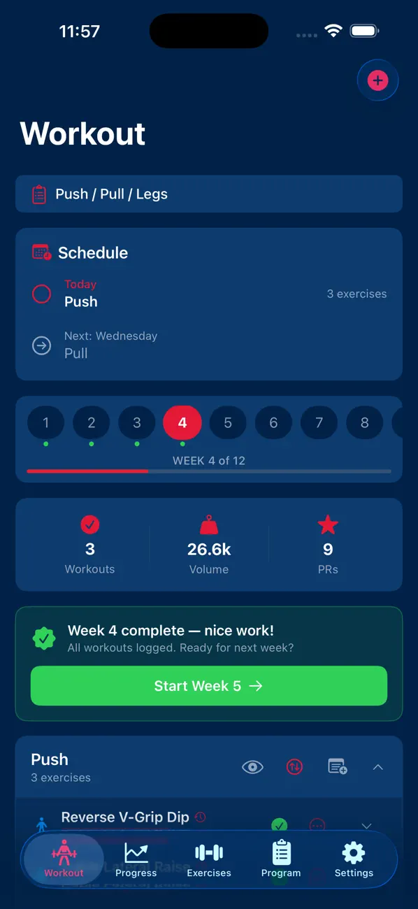 Screenshot #2 pour GymLedger-Gym Workout Tracking