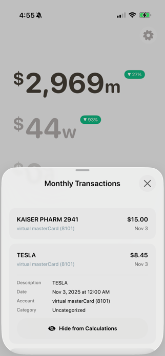 Big Numbers: Budget Tracker Screenshot 2 of 4