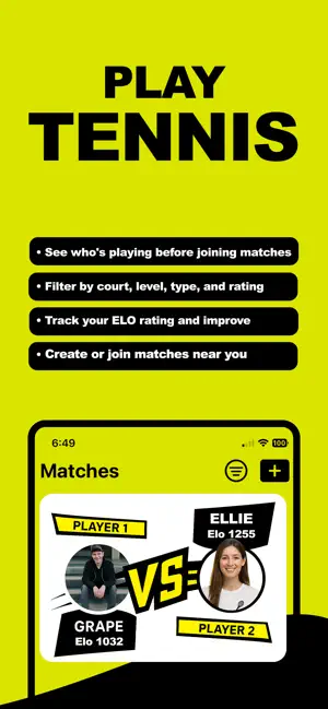 Play Tennis - Match Finder screenshot 1
