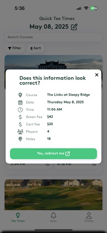 Quick Tee Times Screenshot 5 of 10