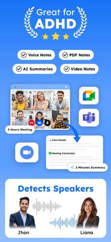 Transcribe speech to text + screenshot