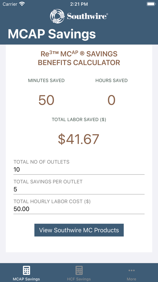 #2. Southwire® MCAP® Savings Calc (iOS) 由: Southwire Company