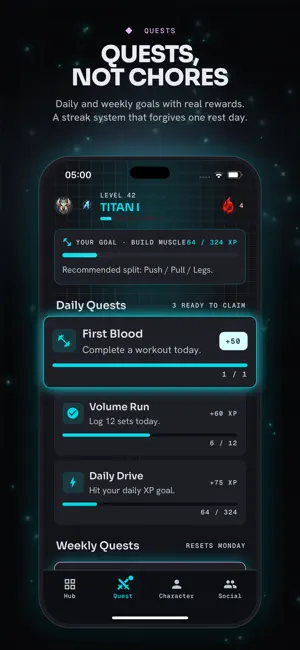 XPGym: Gamified Gym Tracker screenshot 3