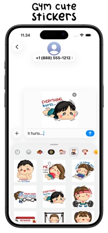 Cute Gym Stickers screenshot