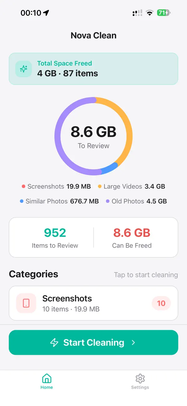 #1. Nova Clean (iOS) Av: Gianfranco Antenucci