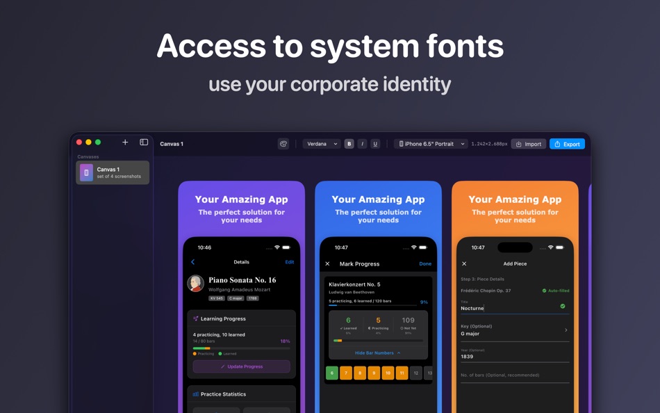 #4. Store Screenshots (macOS) 作者: Leon Fellner