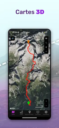 Capture d'écran de GPX Viewer PRO: Rando & Vélo sur iPhone 4