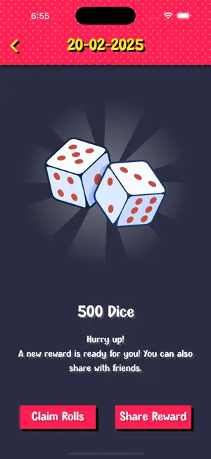 Daily Dice Roll Rewards Links screenshot 2