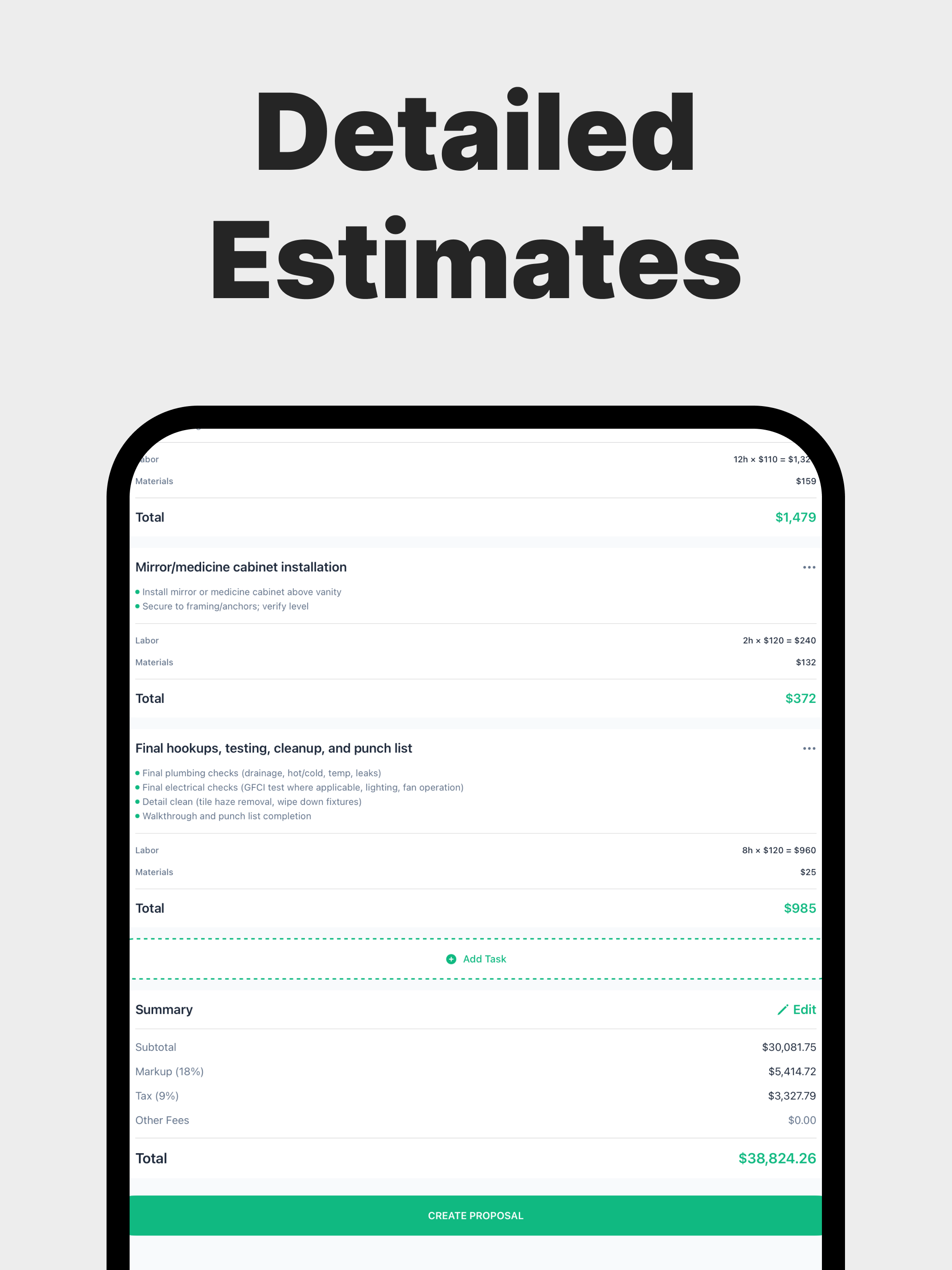 HB Construction Estimate Maker screenshot 13