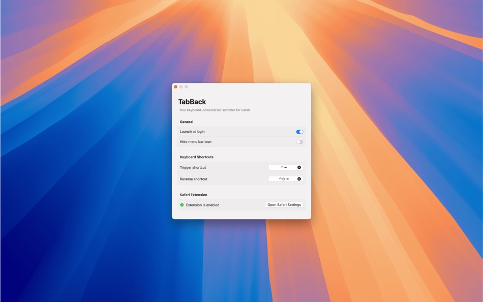 #2. TabBack Lite (macOS) 게시자: Seungwoo Choe