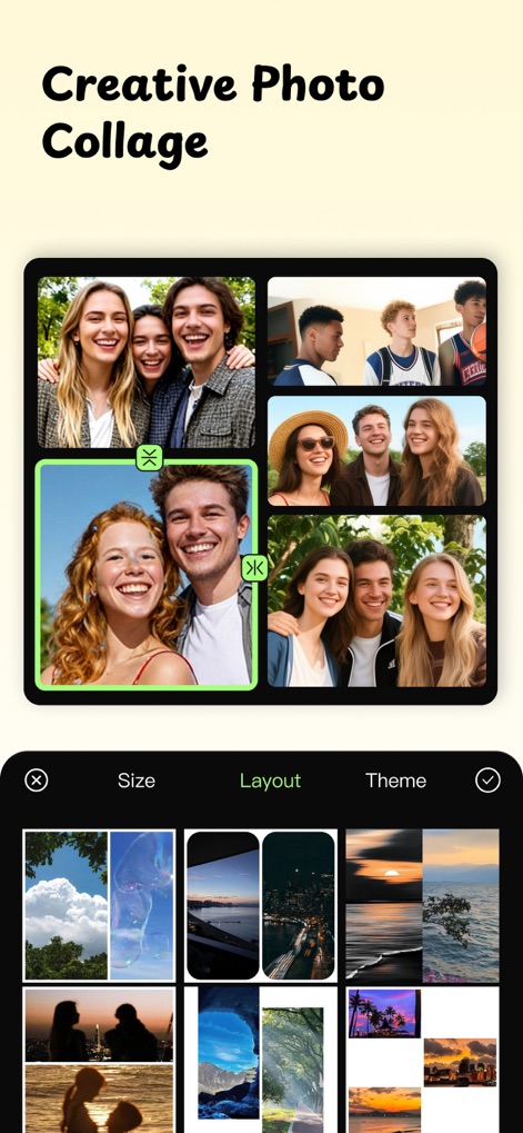 PhotoGrid Collage Maker Staril - L'application permet d'assembler plusieurs photos en un clin d'œil, en offrant une grande variété de dispositions et de grilles pour exprimer votre créativité.