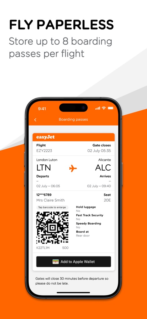 easyJet: Travel App - Digital Boarding Passes