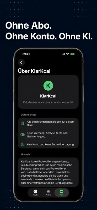 KlarKcal – Kalorien Tracker screenshot 2 of 6